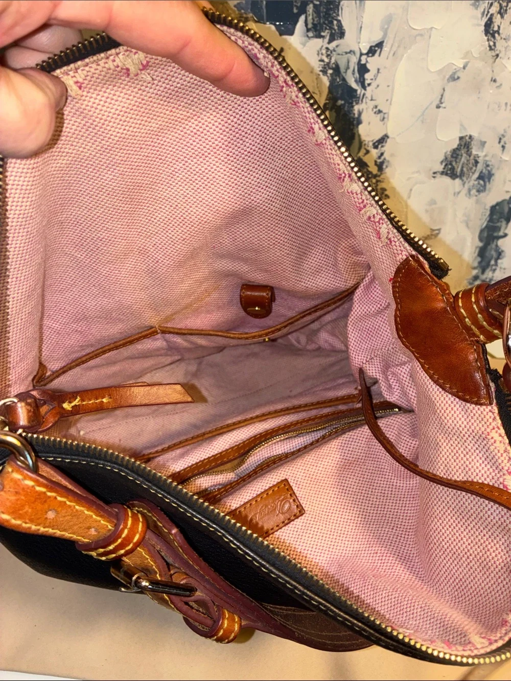 Genuine Vintage Dooney & Bourke Dillen HOBO XL Black Leather